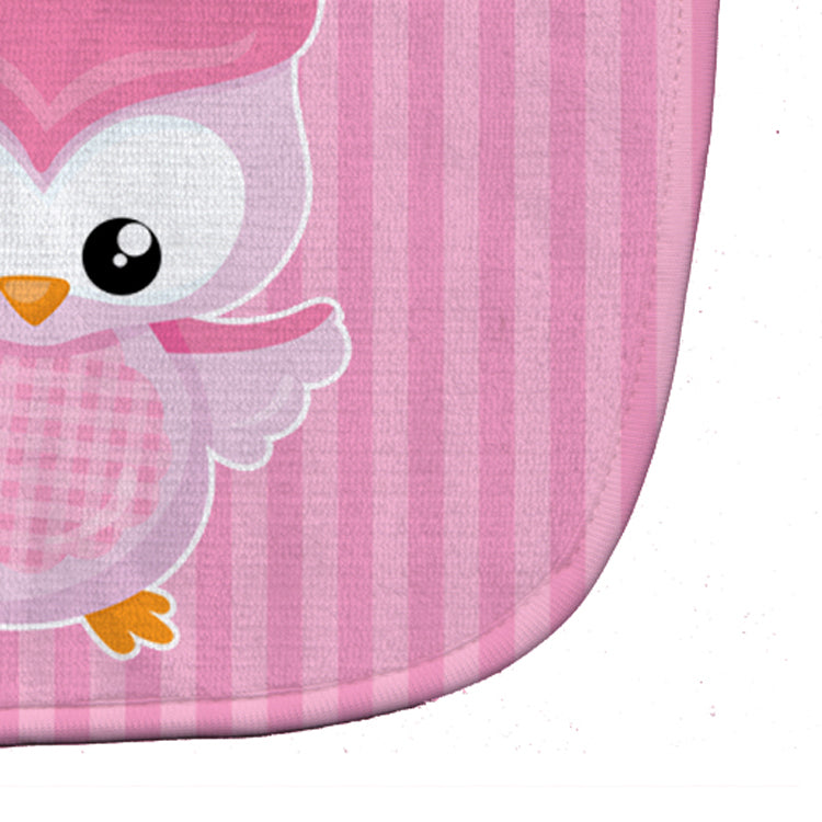 Girl Bird on Pink Baby Bib Easy-Clean Baby Bib Baby Feeding Accessory Baby Mealtime Essential, 10 x 13, Multicolor