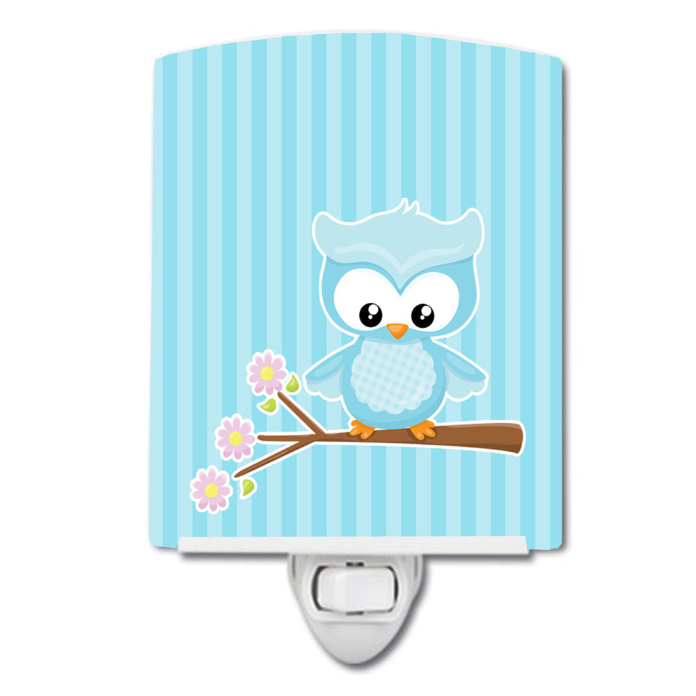 Girl Bird on Branch Ceramic Night Light Compact, UL-Certified, Ideal for Bedroom, Bathroom, Nursery, Hallway, Kitchen, 6x4x3, Multicolor