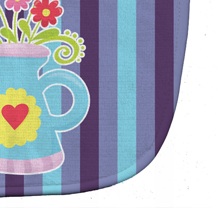 Flower Pot Baby Bib Easy-Clean Baby Bib Baby Feeding Accessory Baby Mealtime Essential, 10 x 13, Multicolor