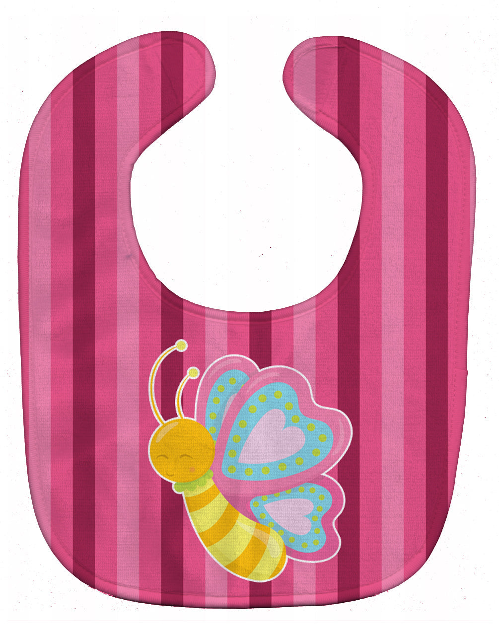 Butterfly Pink Baby Bib Easy-Clean Baby Bib Baby Feeding Accessory Baby Mealtime Essential, 10 x 13, Multicolor