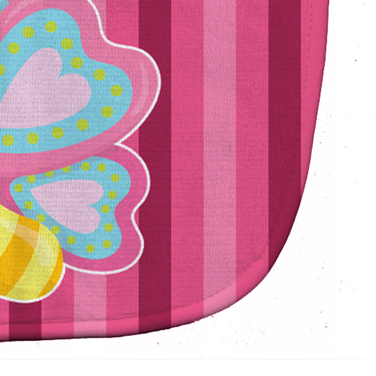 Butterfly Pink Baby Bib Easy-Clean Baby Bib Baby Feeding Accessory Baby Mealtime Essential, 10 x 13, Multicolor