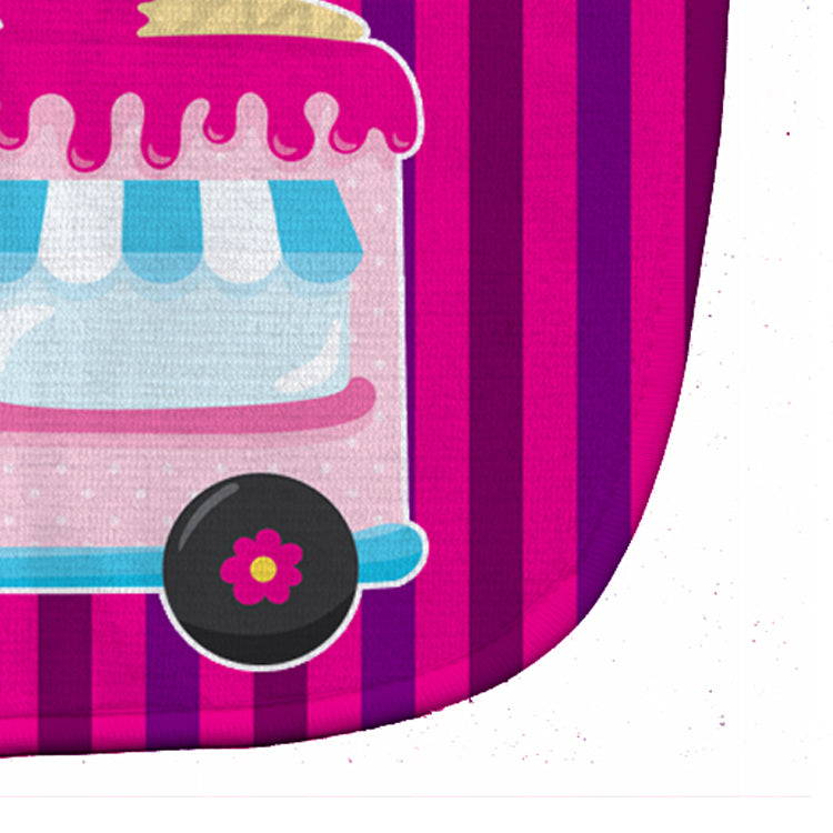 Ice Cream Truck Pink Baby Bib Easy-Clean Baby Bib Baby Feeding Accessory Baby Mealtime Essential, 10 x 13, Multicolor