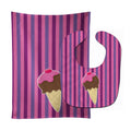 Ice Cream Cone Baby Bib & Burp Cloth Easy-Clean Baby Bib Baby Feeding Accessory Baby Mealtime Essential