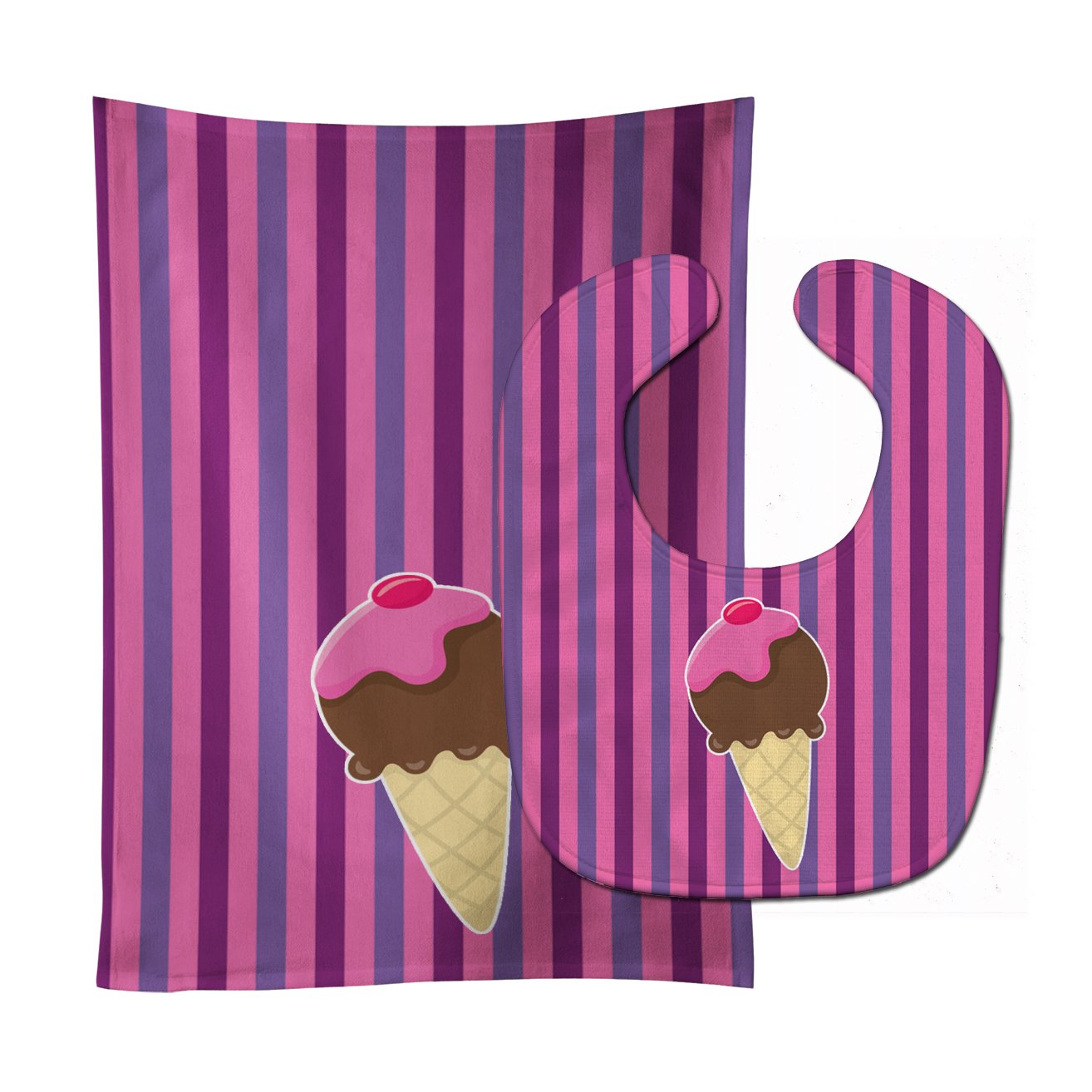 Ice Cream Cone Baby Bib & Burp Cloth Easy-Clean Baby Bib Baby Feeding Accessory Baby Mealtime Essential