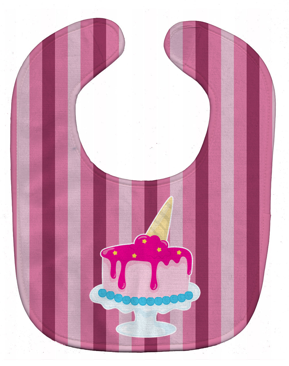 Ice Cream Cone Cake Baby Bib Easy-Clean Baby Bib Baby Feeding Accessory Baby Mealtime Essential, 10 x 13, Multicolor