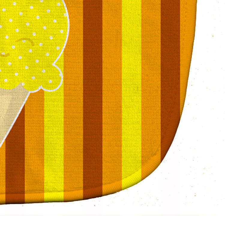 Ice Cream Cone Yellow Baby Bib Easy-Clean Baby Bib Baby Feeding Accessory Baby Mealtime Essential, 10 x 13, Multicolor