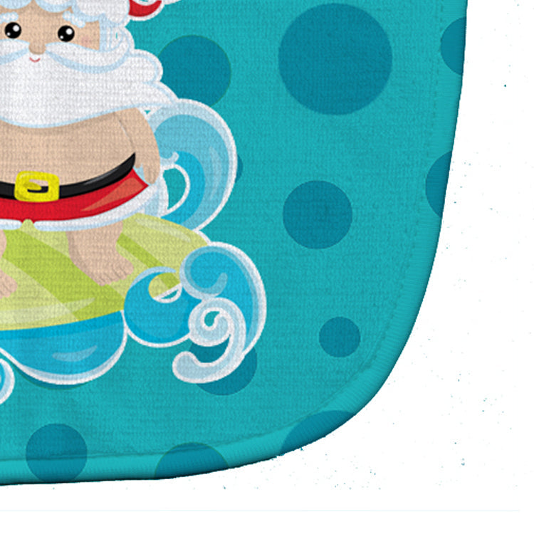 Beach Santa Claus Surfer #2 Baby Bib Easy-Clean Baby Bib Baby Feeding Accessory Baby Mealtime Essential, 10 x 13, Multicolor