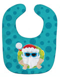 Beach Santa Claus #1 Baby Bib Easy-Clean Baby Bib Baby Feeding Accessory Baby Mealtime Essential, 10 x 13, Multicolor