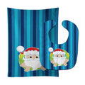 Beach Santa Claus #2 Baby Bib & Burp Cloth Easy-Clean Baby Bib Baby Feeding Accessory Baby Mealtime Essential