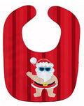 Beach Santa Claus #3 Baby Bib Easy-Clean Baby Bib Baby Feeding Accessory Baby Mealtime Essential, 10 x 13, Multicolor