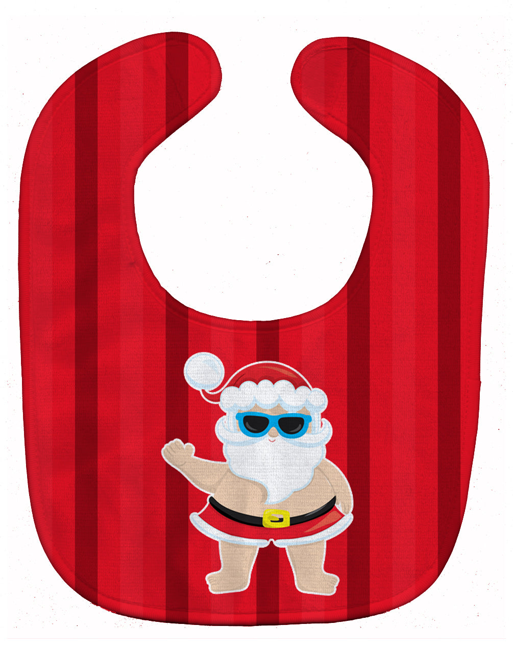Beach Santa Claus #3 Baby Bib Easy-Clean Baby Bib Baby Feeding Accessory Baby Mealtime Essential, 10 x 13, Multicolor