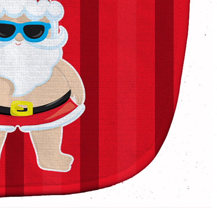 Beach Santa Claus #3 Baby Bib Easy-Clean Baby Bib Baby Feeding Accessory Baby Mealtime Essential, 10 x 13, Multicolor