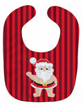 Beach Santa Claus #4 Baby Bib Easy-Clean Baby Bib Baby Feeding Accessory Baby Mealtime Essential, 10 x 13, Multicolor