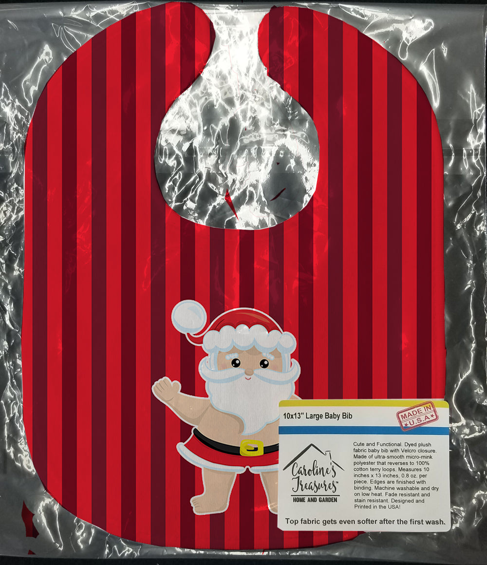 Beach Santa Claus #4 Baby Bib Easy-Clean Baby Bib Baby Feeding Accessory Baby Mealtime Essential, 10 x 13, Multicolor