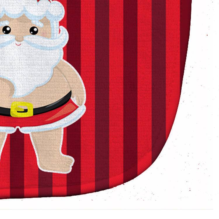 Beach Santa Claus #4 Baby Bib Easy-Clean Baby Bib Baby Feeding Accessory Baby Mealtime Essential, 10 x 13, Multicolor