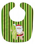 Beach Santa Claus #6 Baby Bib Easy-Clean Baby Bib Baby Feeding Accessory Baby Mealtime Essential, 10 x 13, Multicolor