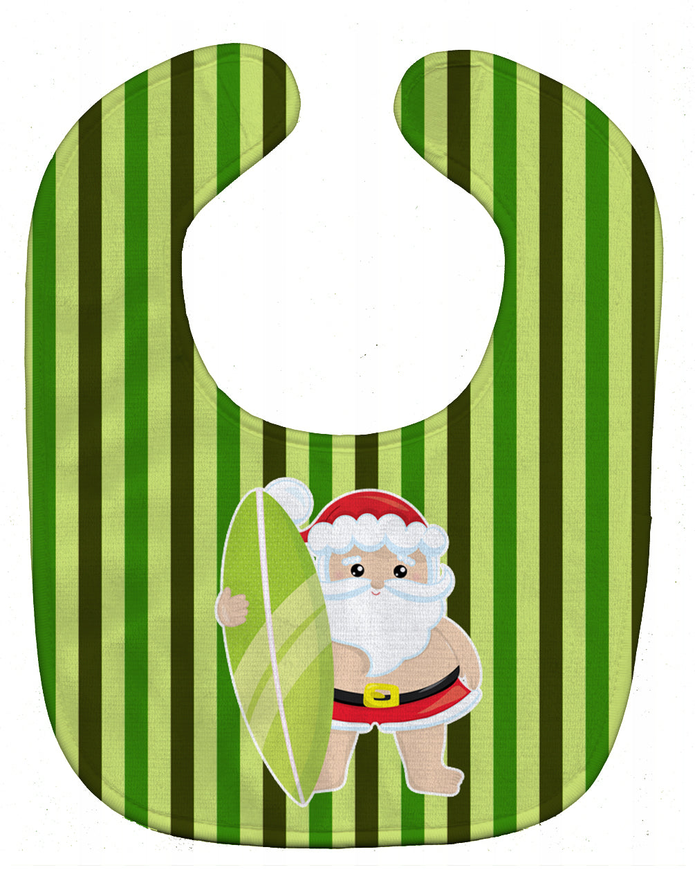 Beach Santa Claus #6 Baby Bib Easy-Clean Baby Bib Baby Feeding Accessory Baby Mealtime Essential, 10 x 13, Multicolor