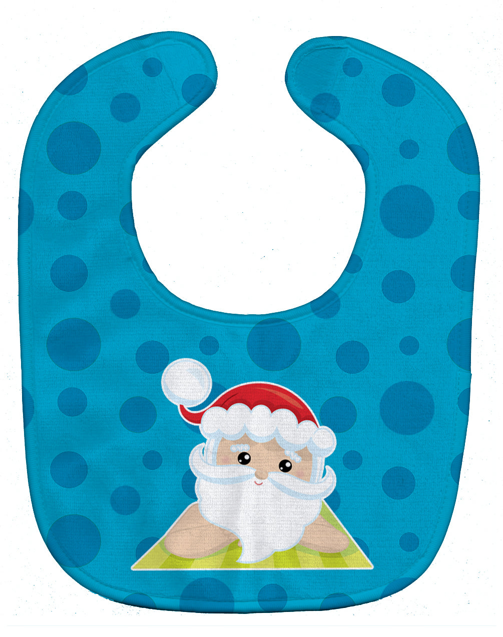 Beach Santa Claus #8 Baby Bib Easy-Clean Baby Bib Baby Feeding Accessory Baby Mealtime Essential, 10 x 13, Multicolor