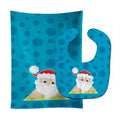 Beach Santa Claus #8 Baby Bib & Burp Cloth Easy-Clean Baby Bib Baby Feeding Accessory Baby Mealtime Essential