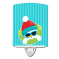 Beach Snowman Ceramic Night Light Compact, UL-Certified, Ideal for Bedroom, Bathroom, Nursery, Hallway, Kitchen, 6x4x3, Multicolor