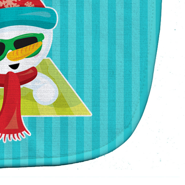 Beach Snowman #2 Baby Bib Easy-Clean Baby Bib Baby Feeding Accessory Baby Mealtime Essential, 10 x 13, Multicolor