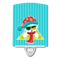Beach Snowman #2 Ceramic Night Light Compact, UL-Certified, Ideal for Bedroom, Bathroom, Nursery, Hallway, Kitchen, 6x4x3, Multicolor