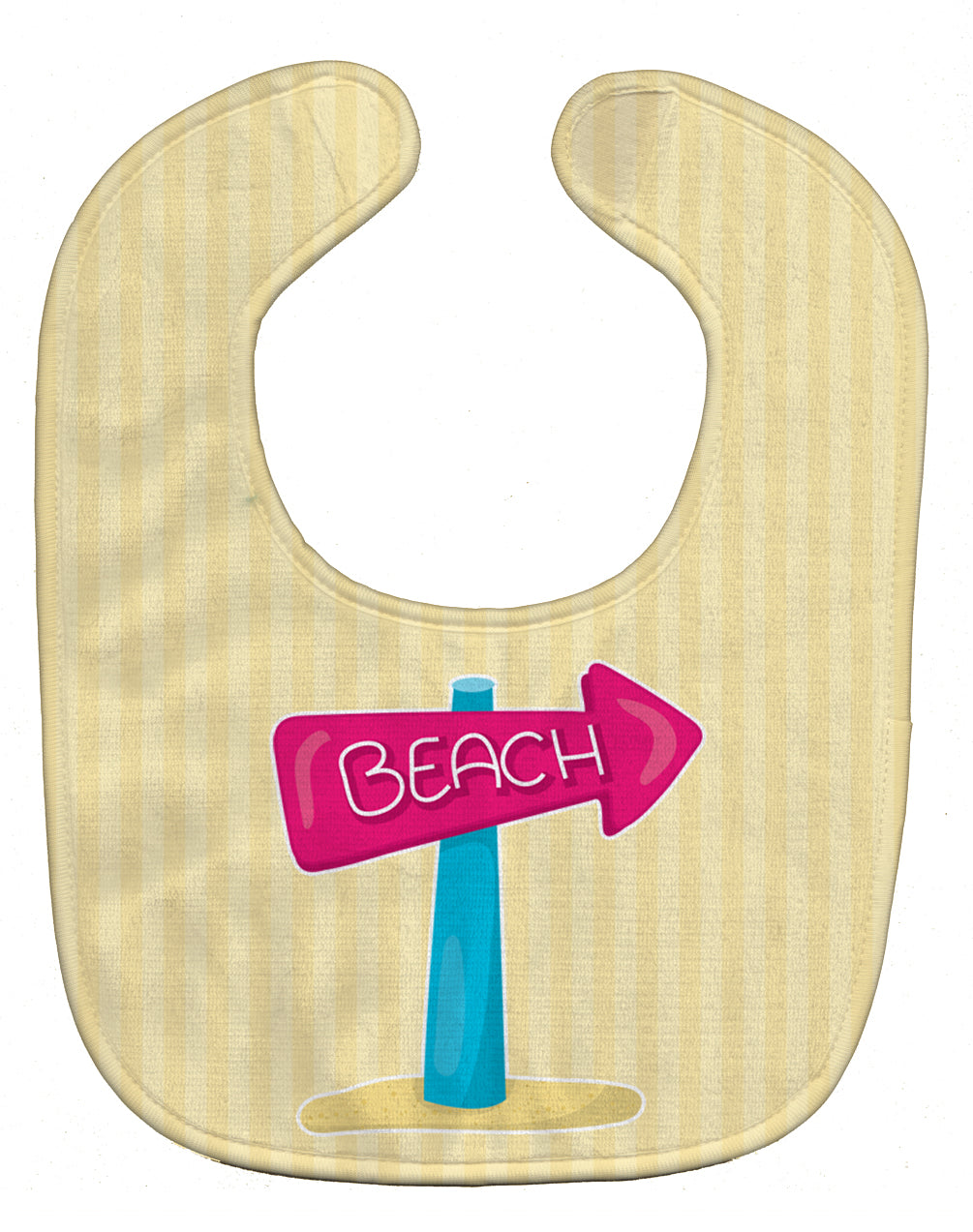 Beach Sign Baby Bib Easy-Clean Baby Bib Baby Feeding Accessory Baby Mealtime Essential, 10 x 13, Multicolor