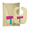 Beach Sign Baby Bib & Burp Cloth Easy-Clean Baby Bib Baby Feeding Accessory Baby Mealtime Essential
