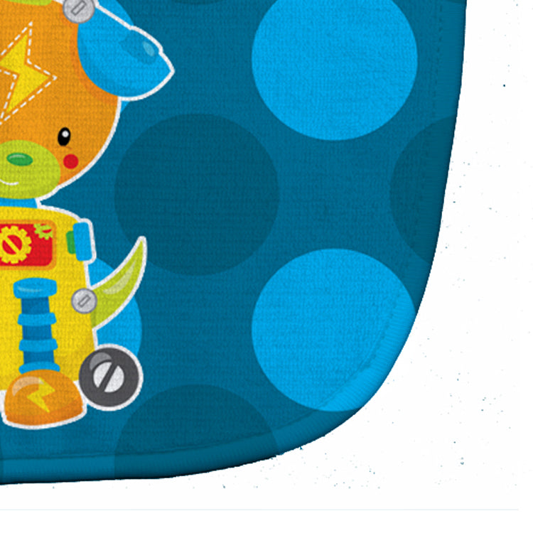Robot Dog Baby Bib Easy-Clean Baby Bib Baby Feeding Accessory Baby Mealtime Essential, 10 x 13, Multicolor