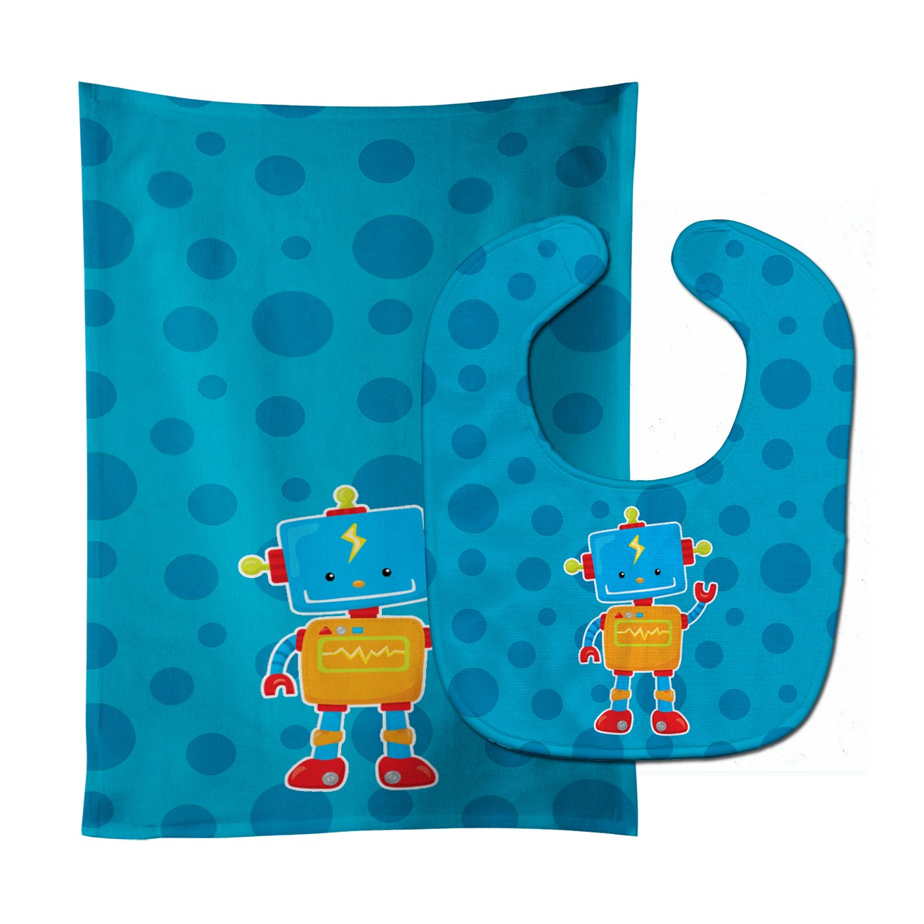 Robot Baby Bib & Burp Cloth Easy-Clean Baby Bib Baby Feeding Accessory Baby Mealtime Essential