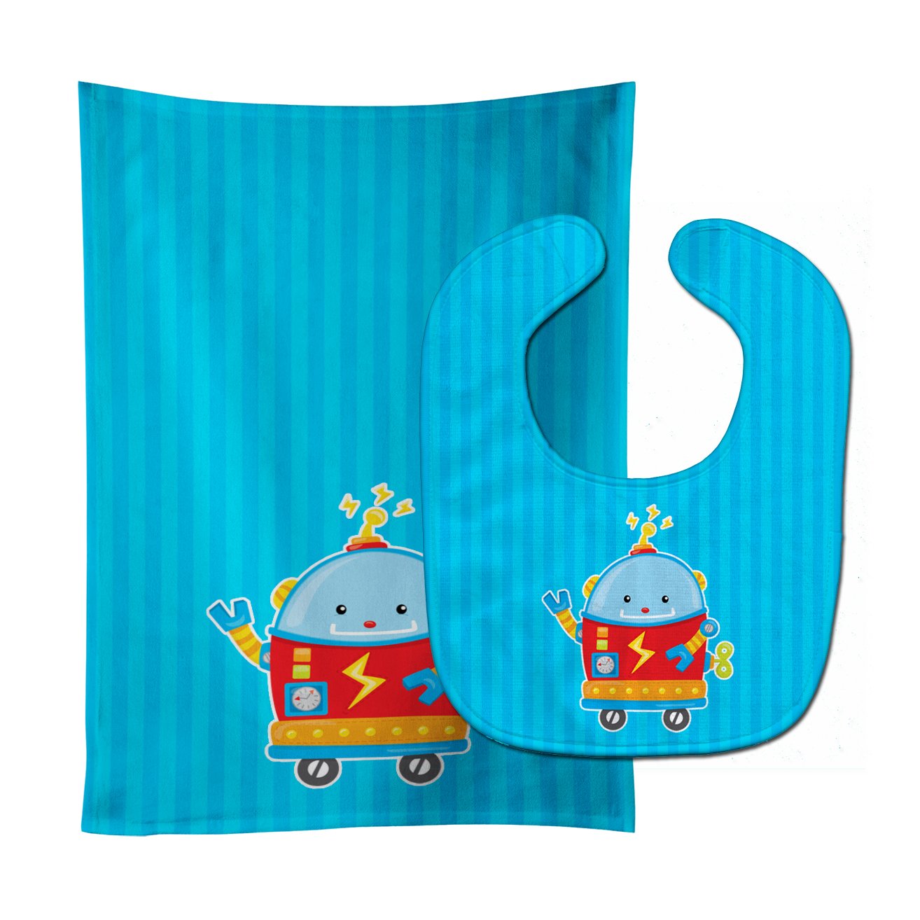 Robot #2 Baby Bib & Burp Cloth Easy-Clean Baby Bib Baby Feeding Accessory Baby Mealtime Essential