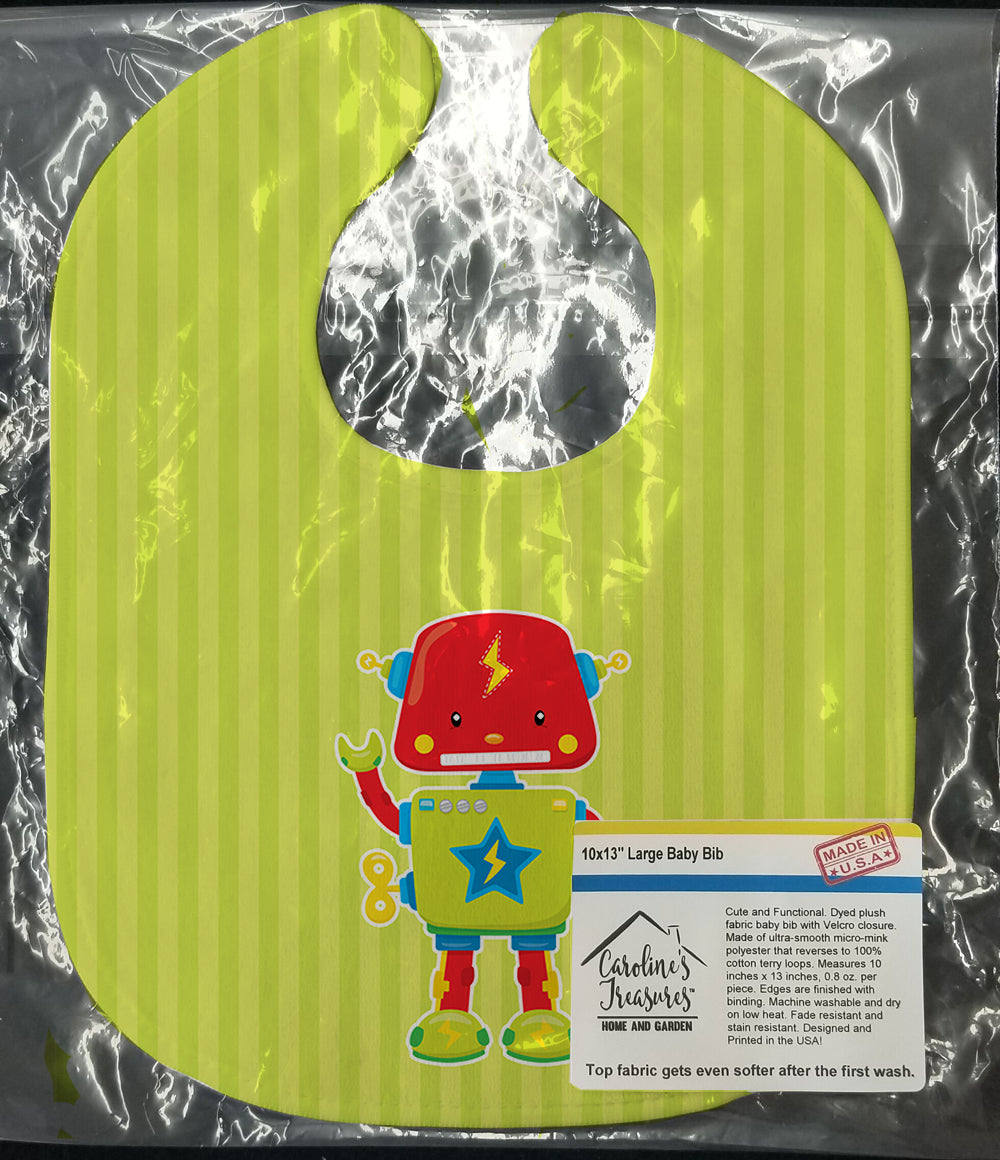Robot #3 Baby Bib Easy-Clean Baby Bib Baby Feeding Accessory Baby Mealtime Essential, 10 x 13, Multicolor