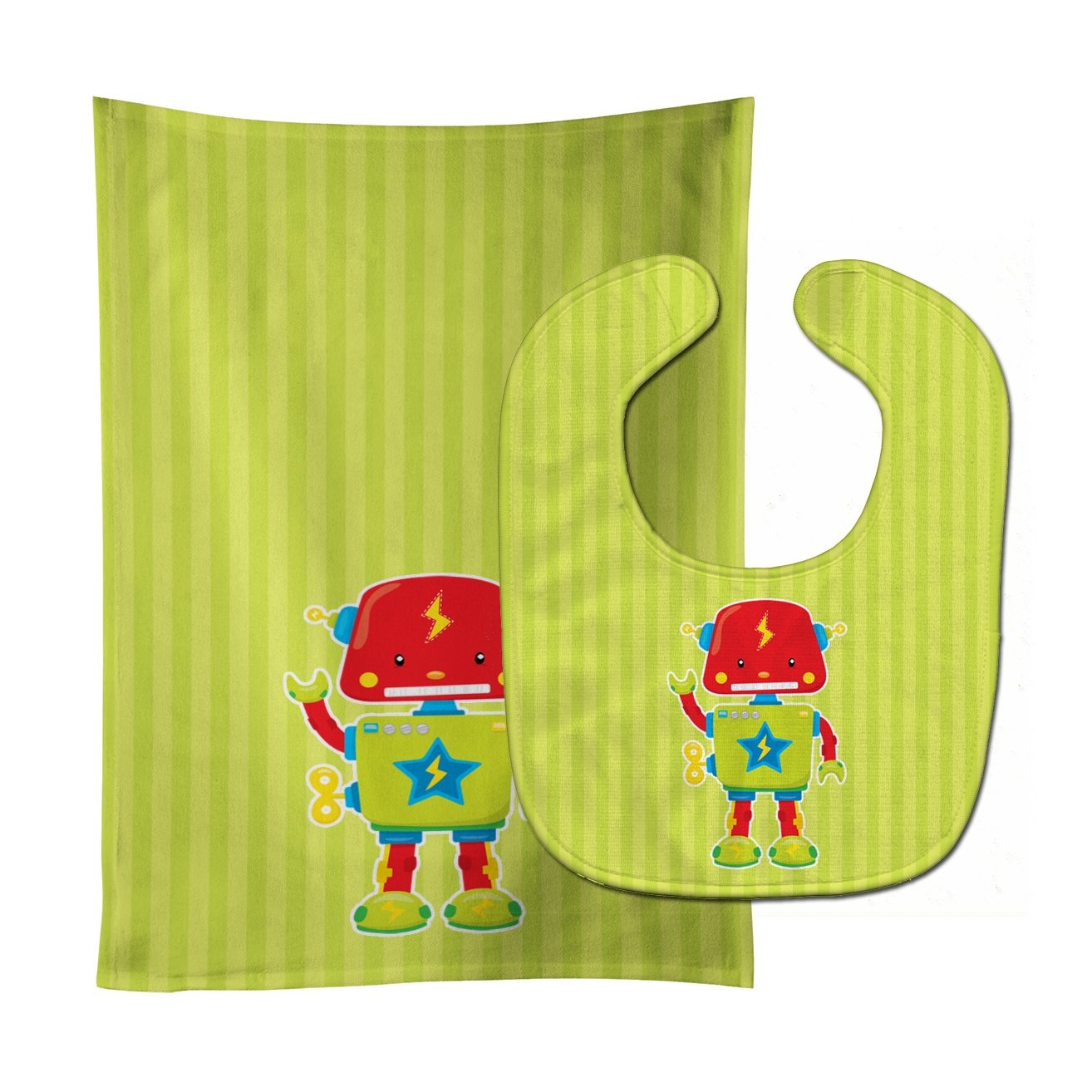Robot #3 Baby Bib & Burp Cloth Easy-Clean Baby Bib Baby Feeding Accessory Baby Mealtime Essential