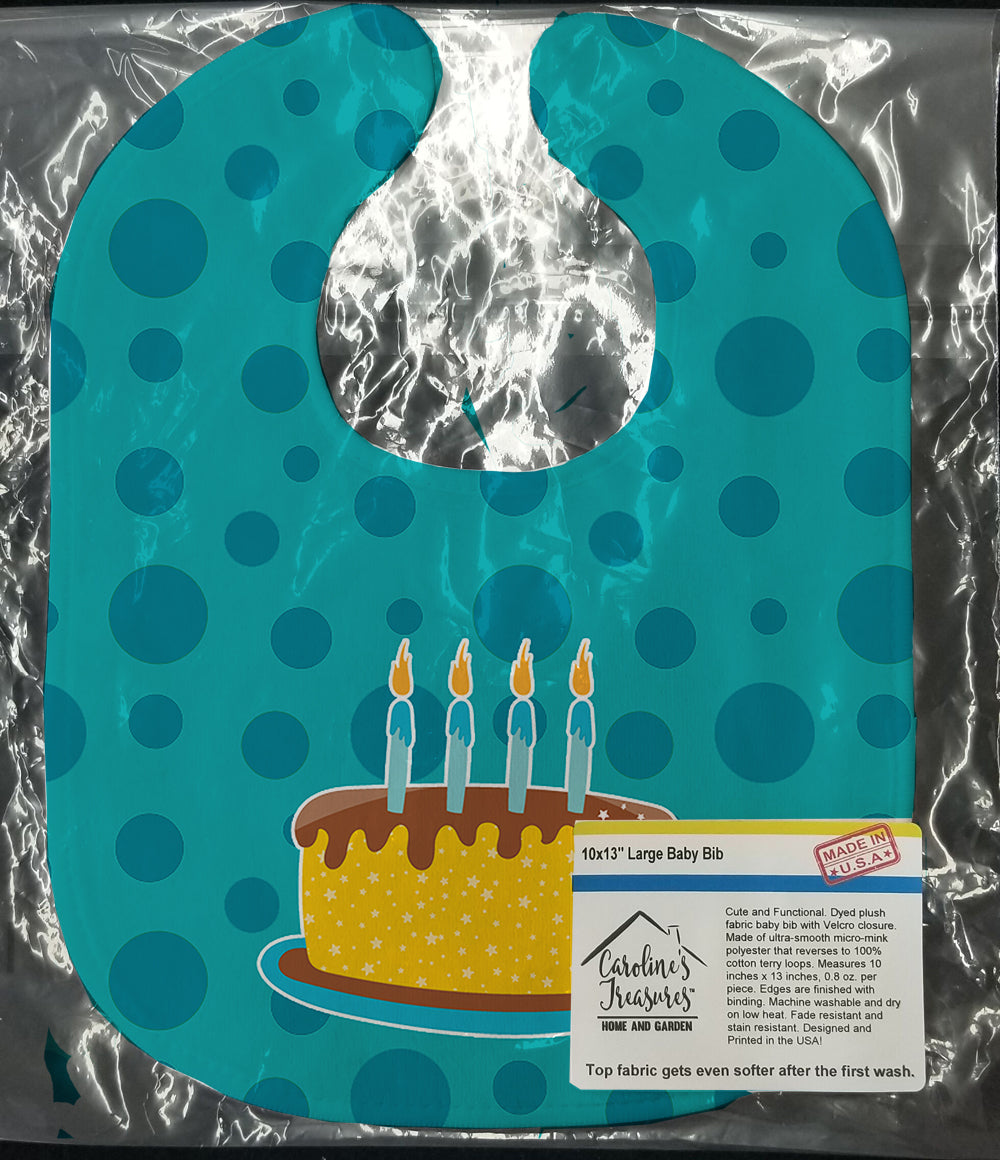 Birthday Cake Baby Bib Easy-Clean Baby Bib Baby Feeding Accessory Baby Mealtime Essential, 10 x 13, Multicolor
