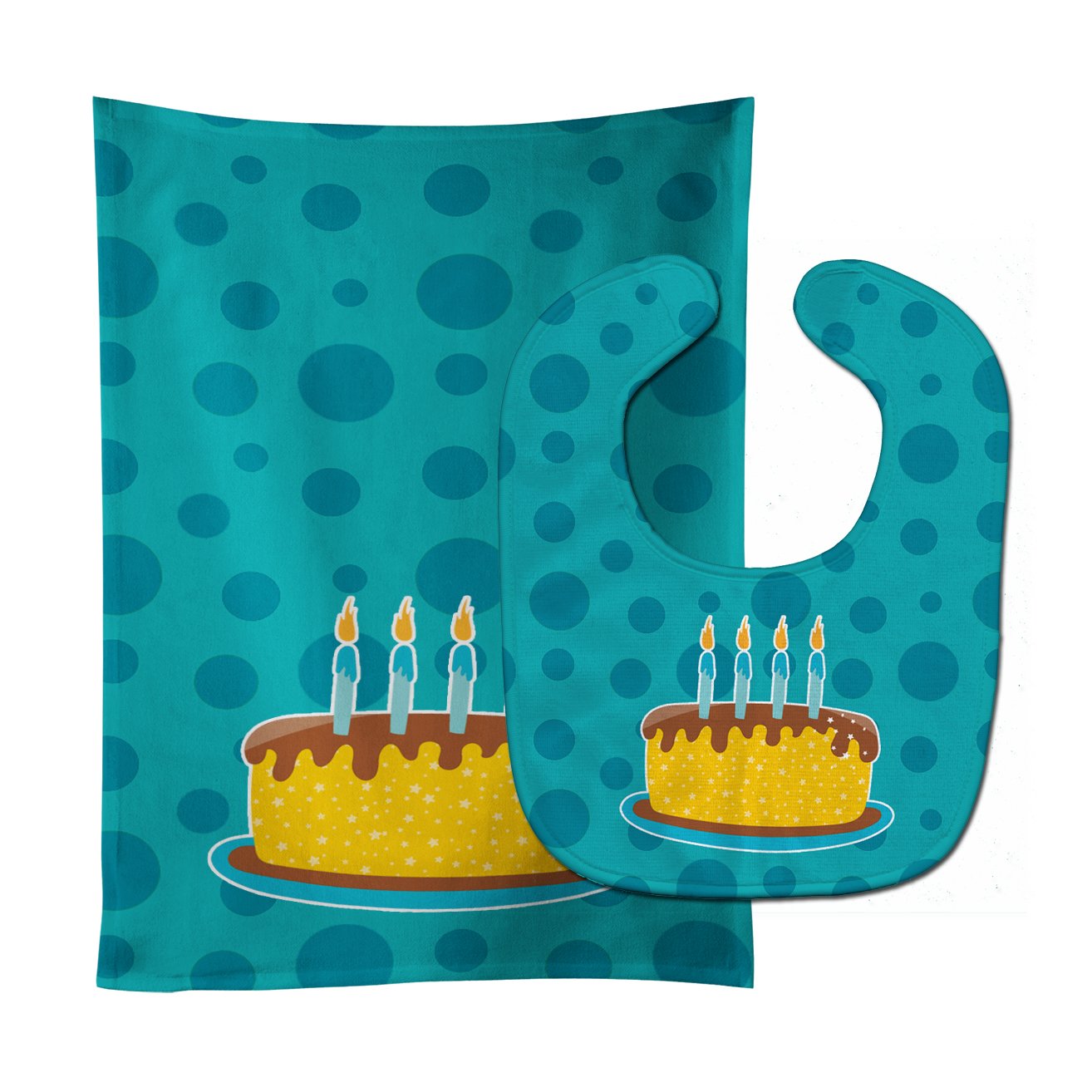 Birthday Cake Baby Bib & Burp Cloth Easy-Clean Baby Bib Baby Feeding Accessory Baby Mealtime Essential