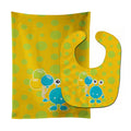 Birthday Monster with Balloons Baby Bib & Burp Cloth Easy-Clean Baby Bib Baby Feeding Accessory Baby Mealtime Essential