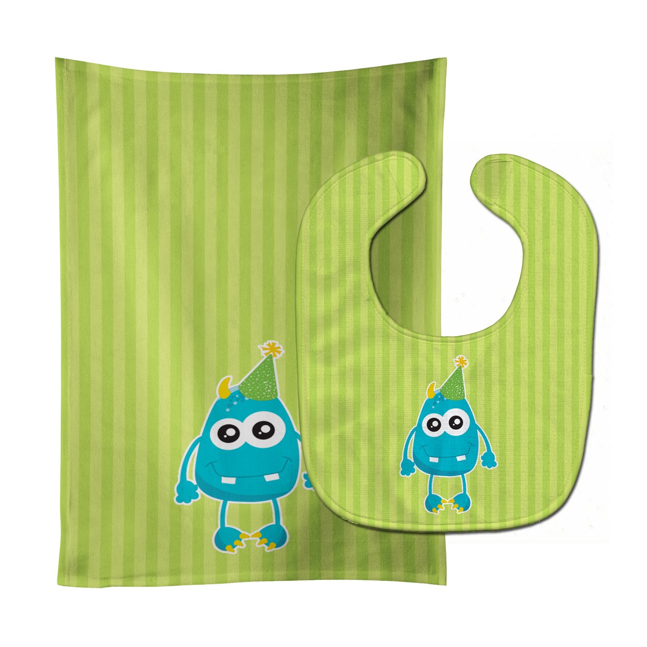 Birthday Monster Baby Bib & Burp Cloth Easy-Clean Baby Bib Baby Feeding Accessory Baby Mealtime Essential