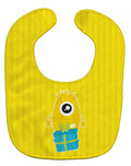 Birthday Monster with Present Baby Bib Easy-Clean Baby Bib Baby Feeding Accessory Baby Mealtime Essential, 10 x 13, Multicolor