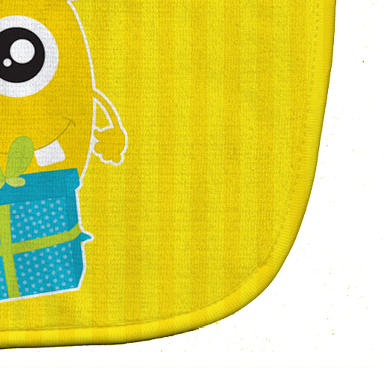 Birthday Monster with Present Baby Bib Easy-Clean Baby Bib Baby Feeding Accessory Baby Mealtime Essential, 10 x 13, Multicolor