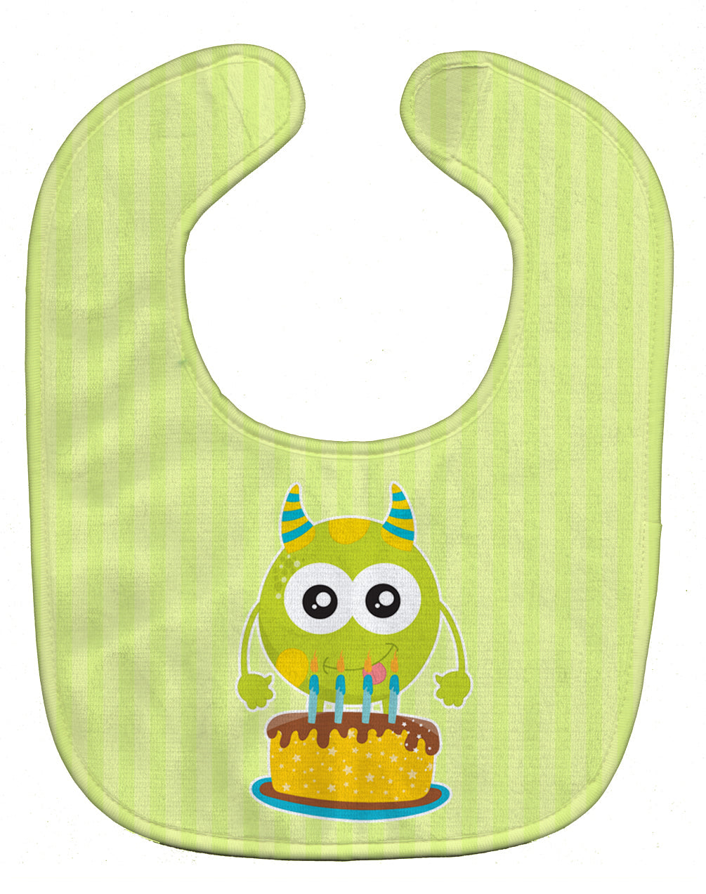 Birthday Monster Cake Baby Bib Easy-Clean Baby Bib Baby Feeding Accessory Baby Mealtime Essential, 10 x 13, Multicolor
