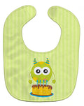 Birthday Monster Cake Baby Bib Easy-Clean Baby Bib Baby Feeding Accessory Baby Mealtime Essential, 10 x 13, Multicolor