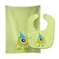 Birthday Monster Hat Baby Bib & Burp Cloth Easy-Clean Baby Bib Baby Feeding Accessory Baby Mealtime Essential