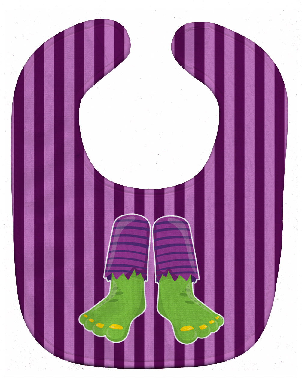 Halloween Frankenstein Feet Baby Bib Easy-Clean Baby Bib Baby Feeding Accessory Baby Mealtime Essential, 10 x 13, Multicolor