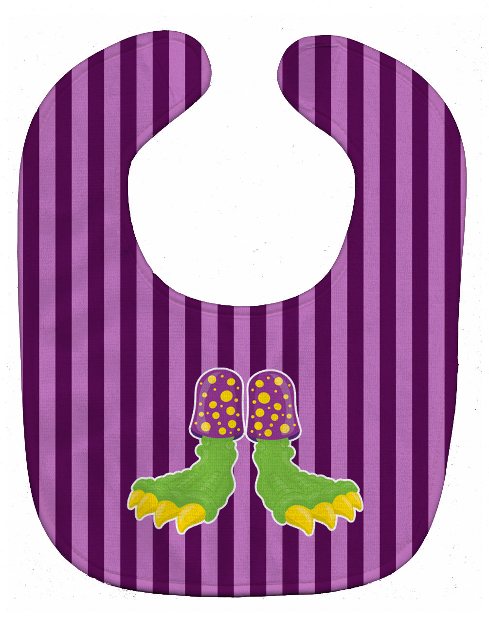 Halloween Monster Feet Baby Bib Easy-Clean Baby Bib Baby Feeding Accessory Baby Mealtime Essential, 10 x 13, Multicolor