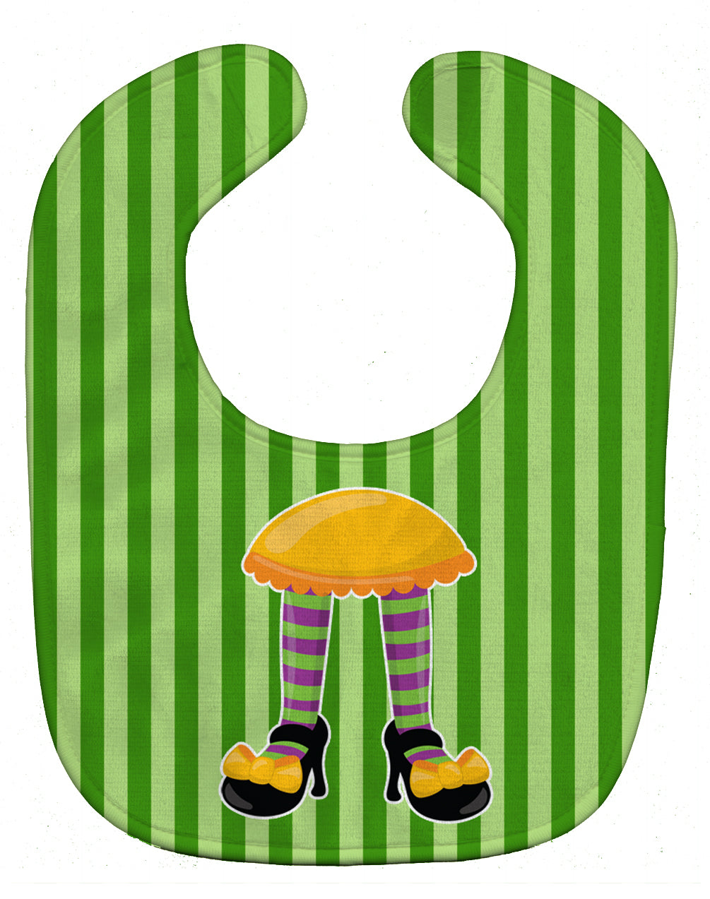 Halloween Witch's Feet Baby Bib Easy-Clean Baby Bib Baby Feeding Accessory Baby Mealtime Essential, 10 x 13, Multicolor