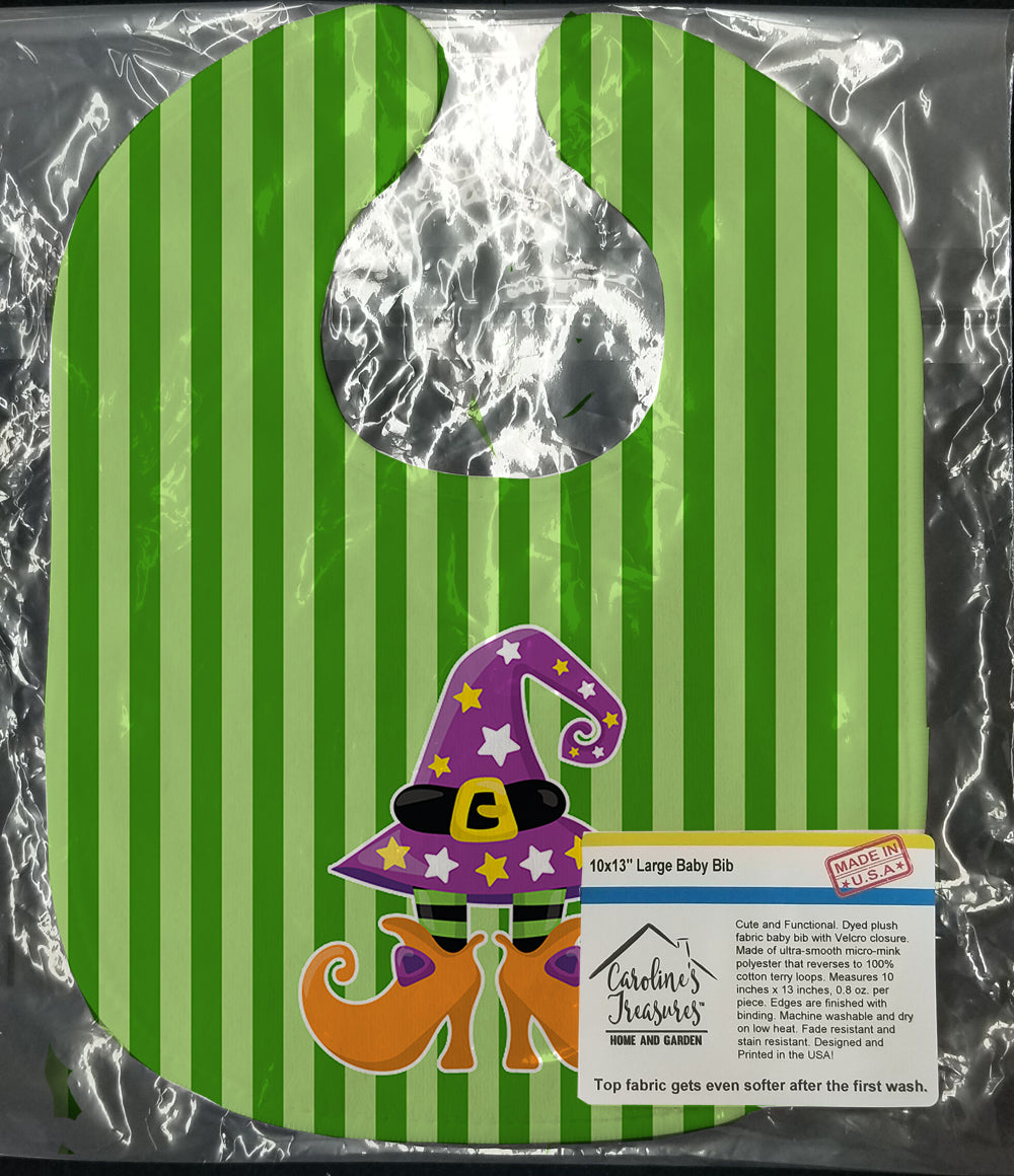 Halloween Witch's Feet #2 Baby Bib Easy-Clean Baby Bib Baby Feeding Accessory Baby Mealtime Essential, 10 x 13, Multicolor