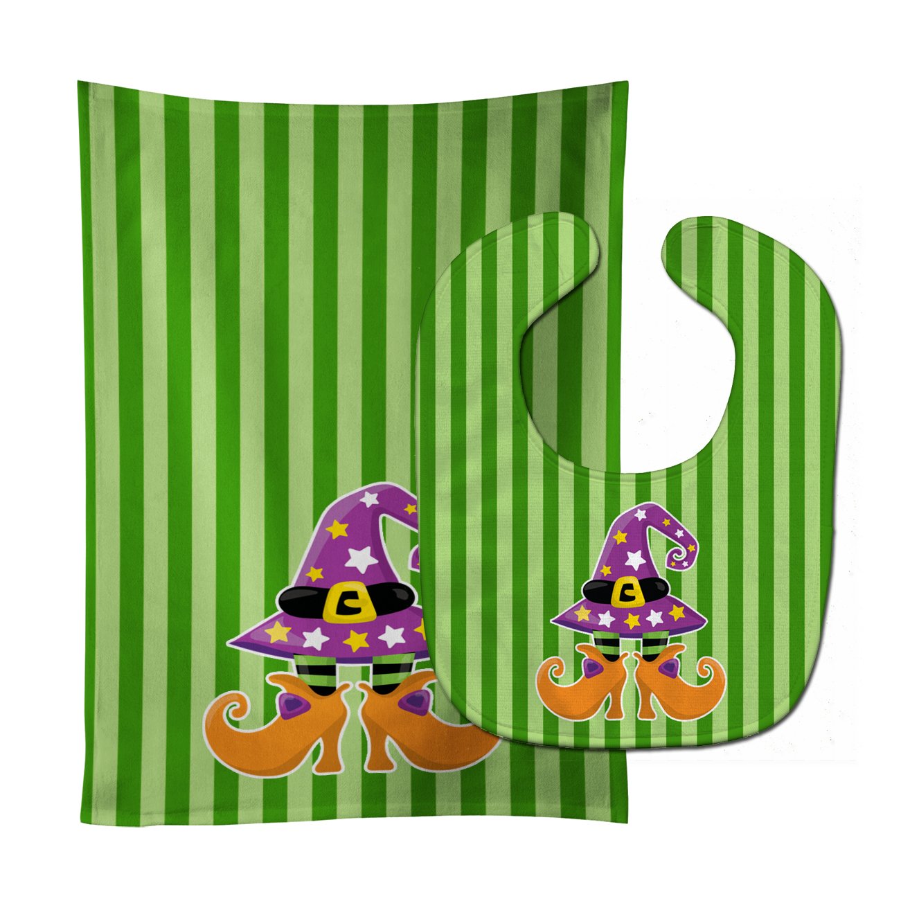 Halloween Witch's Feet #2 Baby Bib & Burp Cloth Easy-Clean Baby Bib Baby Feeding Accessory Baby Mealtime Essential