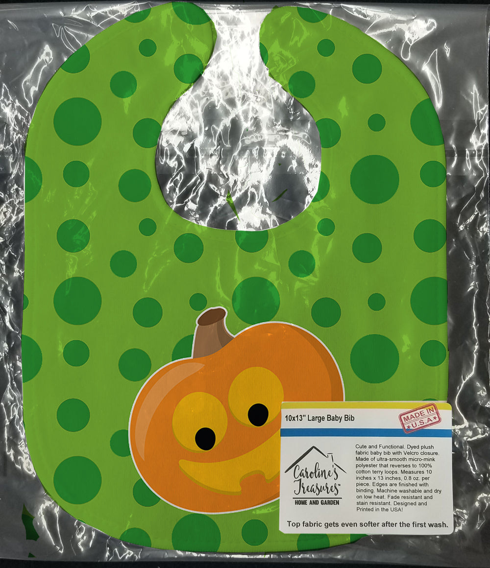 Halloween JackOLantern Baby Bib Easy-Clean Baby Bib Baby Feeding Accessory Baby Mealtime Essential, 10 x 13, Multicolor