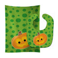 Halloween JackOLantern Baby Bib & Burp Cloth Easy-Clean Baby Bib Baby Feeding Accessory Baby Mealtime Essential