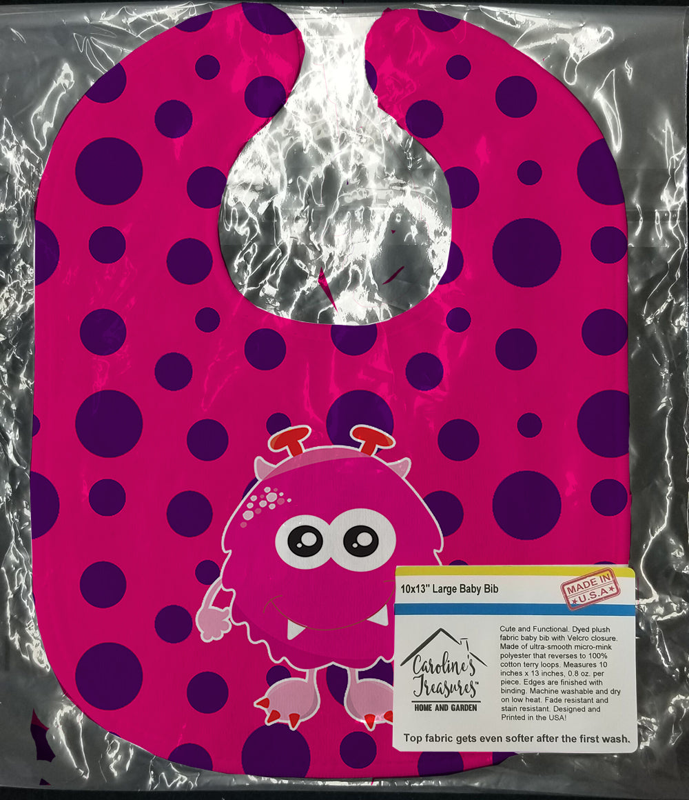 Monster Baby Bib Easy-Clean Baby Bib Baby Feeding Accessory Baby Mealtime Essential, 10 x 13, Multicolor